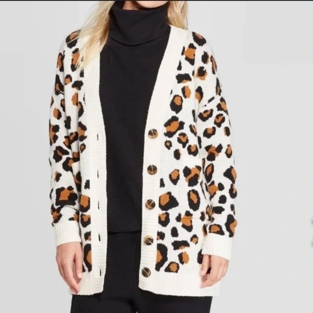 Who what wear leopard print cardigan